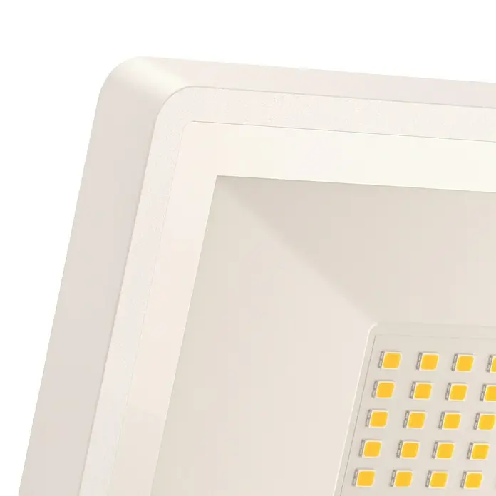 Steinel Foco de pared exterior LED con sensor XLED ONE S - 18,6 W, L x An x Al: 20,2 x 22,9 x 19,5 cm, Blanco, IP44 - Primer plano de un foco LED blanco.