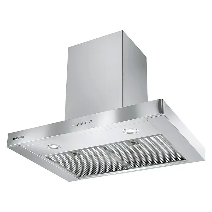 Mepamsa Campana de pared Stilo Green Power - Ancho: 70 cm, Máx. Potencia del ventilador en modo extracción: 700 m³/h, Plateado - Campana extractora moderna de acero inoxidable con iluminación y filtros metálicos para una purificación de aire eficiente.