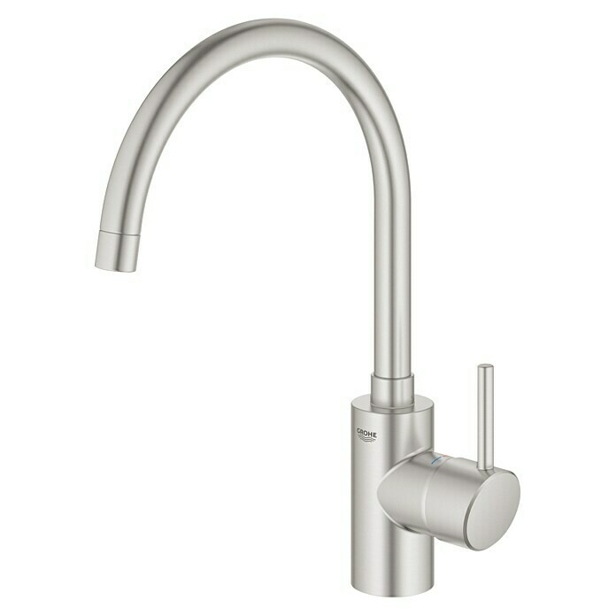 Grohe Concetto SpültischarmaturEdelstahl, Satiniert, Hoher Auslauf Left Side View