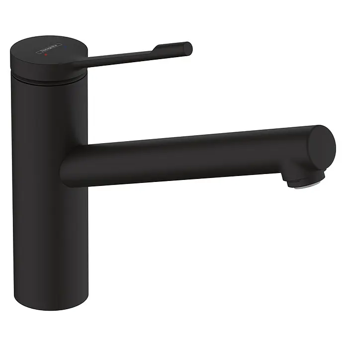 Hansgrohe Grifo de cocina Zesis - Negro, Mate, Giratoria - Grifo negro y moderno de Hansgrohe, ideal para baños elegantes. Diseño elegante para una estética sofisticada.