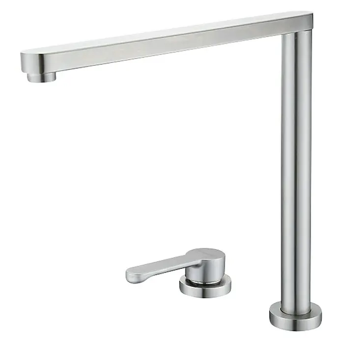 Grifo de cocina escamoteable Magic - Cromo - Grifo moderno en níquel cepillado. El grifo tiene un estilo minimalista y un diseño elegante. Ideal para cualquier baño.