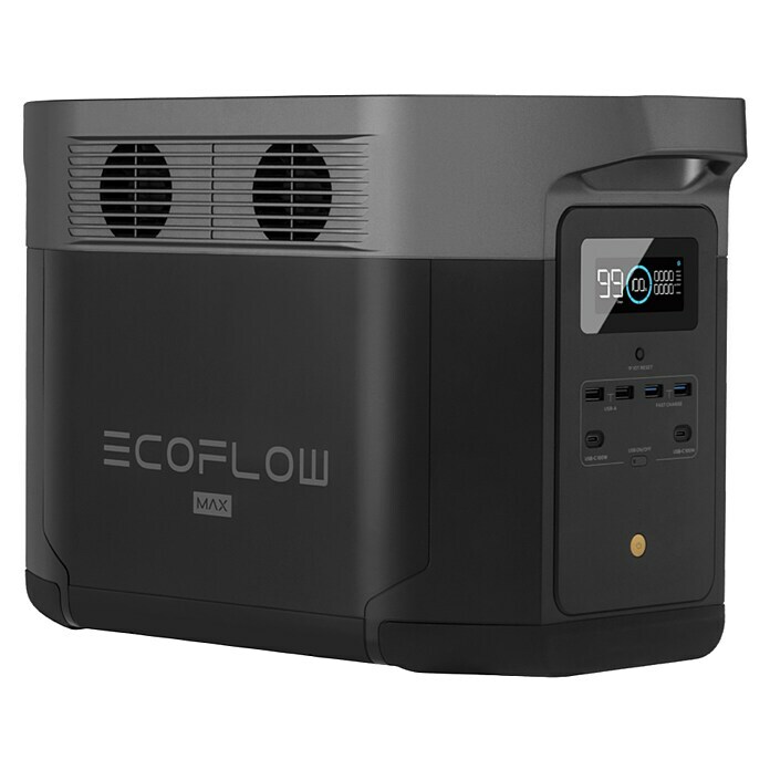 EcoFlow Powerstation DELTA Max 20002.016 Wh, 2.400 W Diagonal View