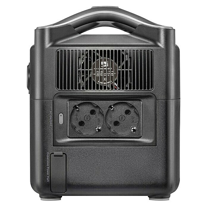 EcoFlow Powerstation RIVER Pro720 Wh, 600 W Back View