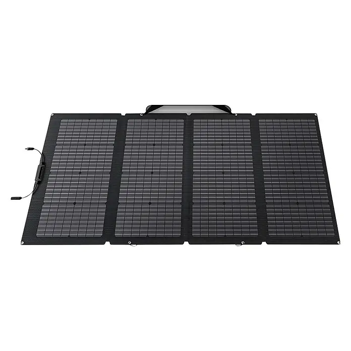 EcoFlow Panel solar Plegable - Potencia máx.: 220 W, L x An x Al: 183 x 82 x 2,5 cm - Un panel solar portátil, ideal para energía fuera de la red y aventuras al aire libre, con un diseño duradero.