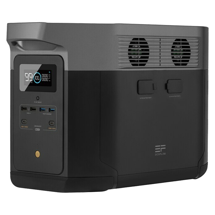 EcoFlow Powerstation DELTA Max 20002.016 Wh, 2.400 W Diagonal View