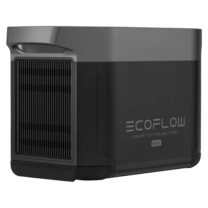 EcoFlow Akku DELTA Max Extra Smart2.016 Wh, Schwarz Diagonal View