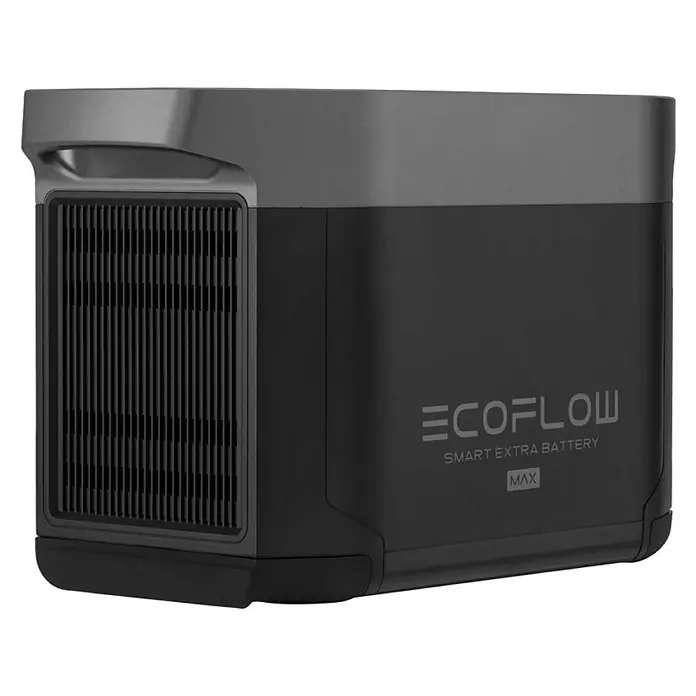 EcoFlow Batería extra Delta Max - 50,4 V, 40 Ah, Iones de litio - Imagen de una EcoFlow Smart Extra Battery MAX, que proporciona energía confiable para tus dispositivos mientras viajas.