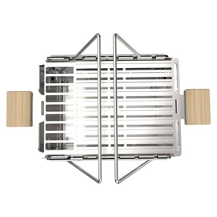 Knister Holzkohlegrill Premium (Grillfläche (B x T): 52 x 22 cm, Silbergrau) | BAUHAUS