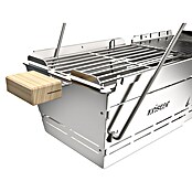 Knister Holzkohlegrill Premium (Grillfläche (B x T): 52 x 22 cm, Silbergrau) | BAUHAUS