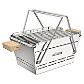 Knister Holzkohlegrill Premium (Grillfläche (B x T): 52 x 22 cm, Silbergrau) | BAUHAUS