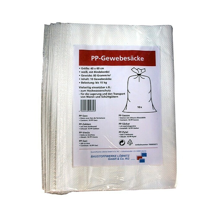 Gewebesack (60 x 40 cm, Polypropylen, 10 Stk.) | BAUHAUS