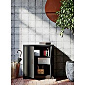 Metallschrank Fleysen (L x B x H: 40 x 80 x 90 cm, Schwarz/Orange, Traglast: 40 kg/Boden, Anzahl Türen: 2 Stk.) | BAUHAUS