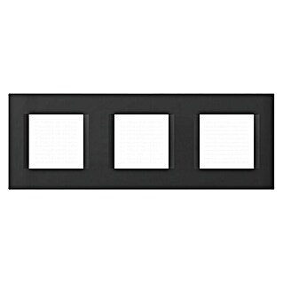 TEM Čatež Okvir Soft  za modularne utičnice i prekidače (Mat-crna, Plastika, Okvir 3-struki)