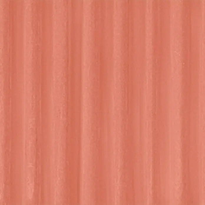 Euronit Placa de fibrocemento Granonda Go 177 - 2 m x 1,1 m x 6,5 mm, Terracota - Primer plano de una superficie acanalada color coral, destacando la textura y el juego de luces del material.