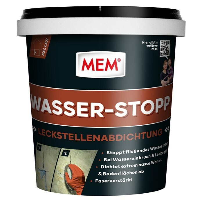 MEM Wasser-Stopp1 kg, Lösemittelfrei Front View