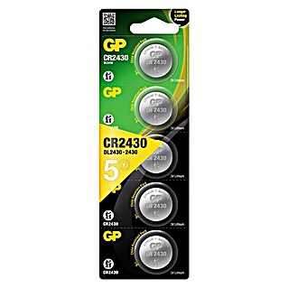 GP Lithium Batterie Knopfzellen CR2430 3V (5 Stk.)