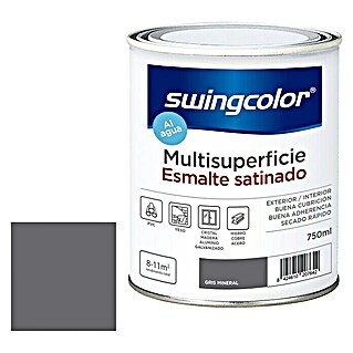 swingcolor Esmalte de color Multisuperficie (Gris mineral, 750 ml, Satinado)