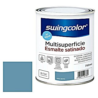 swingcolor Esmalte de color Multisuperficie (Azul naval, 750 ml, Satinado)