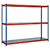 Simonrack Simonforte Estantería para cargas pesadas Metal (Al x An x Pr: 200 x 210 x 60 cm, Capacidad de carga por balda: 600 kg, Número de baldas: 3 ud., Inserción, Azul/Naranja) | BAUHAUS