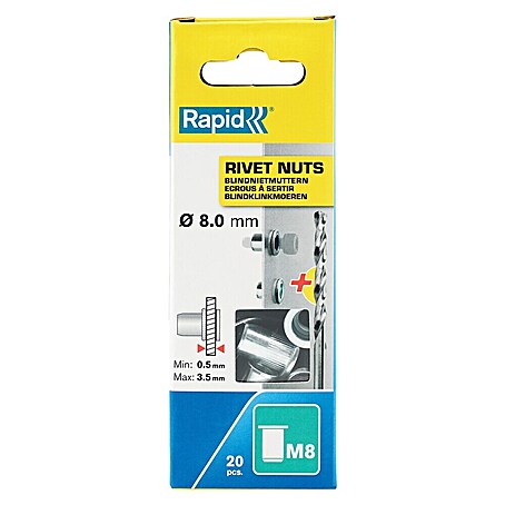 Rapid Blindnietmutter (M 8, 20 Stk.)