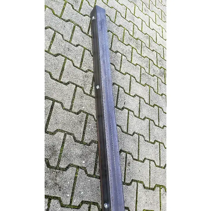 Jabo-Design Zaunpfosten Mitte - 6 x 240 cm - Metallpfosten mit Schrauben auf Pflastersteinen. Stabiles Metallprodukt für Bauprojekte im Freien oder zur Grundstücksbegrenzung.