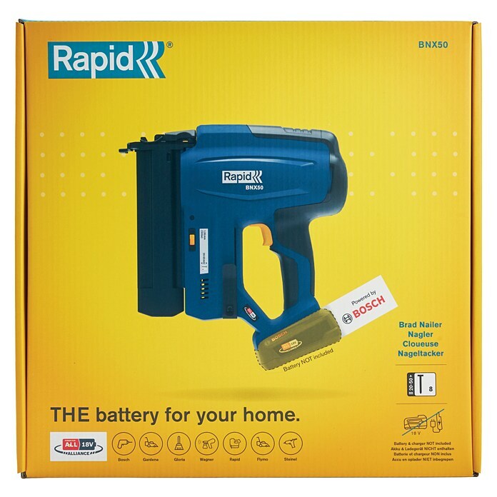 Rapid Power for All 18V Accu-tacker BNX50 (18 V, Excl. accu, Lengte nagel: 20 mm - 50 mm) | BAUHAUS