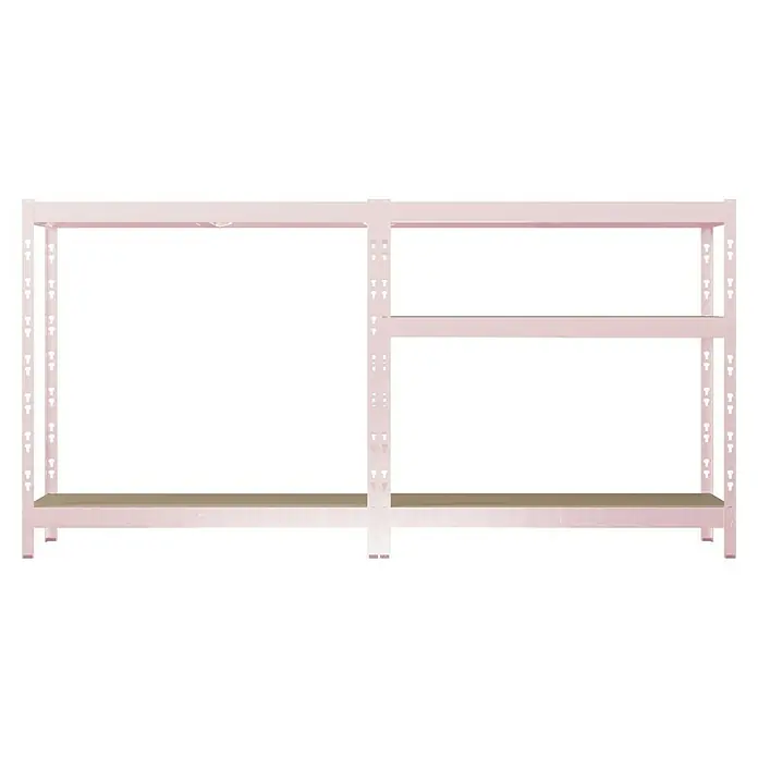 Regalux Metallregal - H x B x T: 180 x 90 x 40 cm, Traglast pro Boden: 175 kg, Anzahl Böden: 5 Stk., Rosa, Stecken - Rosa Doppelstockbett mit minimalistischem Design. Perfekt für Kinderzimmer oder kleine Räume. Robust und stilvoll gestaltet.