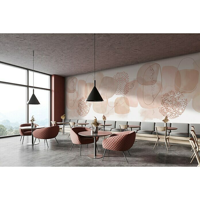 Marburg Smart Art Gallery Fototapete (B x H: 4,24 x 2,7 m, Vlies, Gesamtmotiv - Beige-Rosa) | BAUHAUS