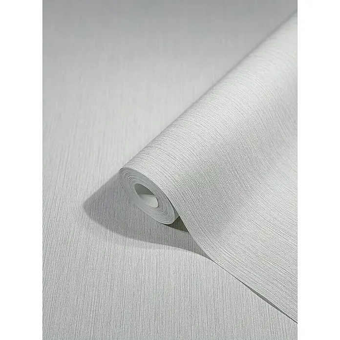 Marburg Modernista Vliestapete - Grau, Uni, 10,05 x 0,53 m - Ein Rollen Tapete in einem hellen Grau, die Textur verleiht Wänden eine elegante Note. Ideal, um Räume stilvoll zu gestalten und aufzuwerten.