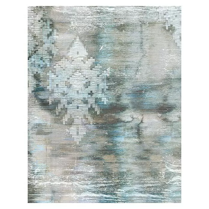 Marburg Smart Art Gallery Fototapete Shabby Chic - B x H: 2,65 x 3,4 m, Vlies, Version II - Blau-Grau - Abstraktes, texturiertes Muster in Blau, Grau und Weiß mit Used-Look und pixelierten Details.