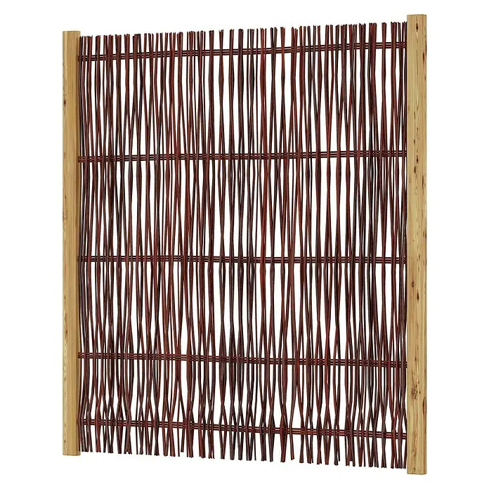 T & J Sichtschutzelement Fuego - 120 x 120 cm, Braun - Dieser Holzzaun ist aus geflochtenen Zweigen gefertigt und bietet eine rustikale, natürliche Optik für Ihren Garten oder Ihre Terrasse.