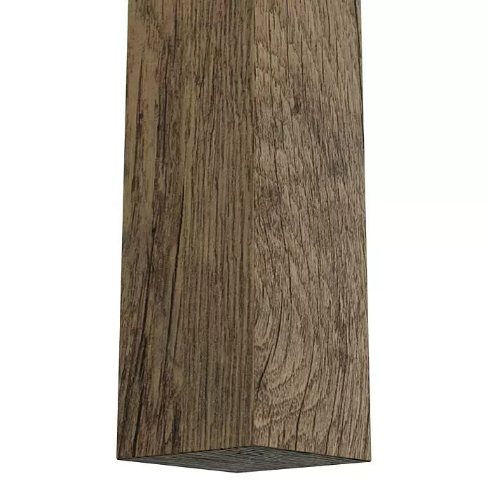 T & J Pfosten Nor - 9 x 9 x 210 cm, Braun - Vertikaler brauner Holzbalken mit natürlicher Maserung, geeignet für Bau- oder Dekorationsprojekte.