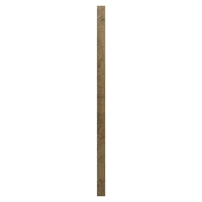 T & J Pfosten Nor - 9 x 9 x 210 cm, Braun - Nahaufnahme eines horizontalen Stücks Holz mit Maserung und Textur, das die Schönheit des Holzes hervorhebt.