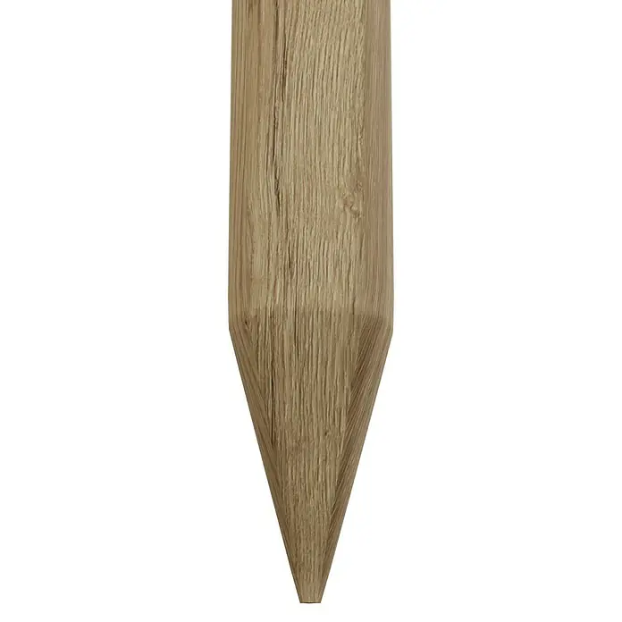 T & J Pfosten - 8 x 8 x 175 cm, Passend für: Jäger- und Staketenzaun, Braun - Holzpfosten mit Spitze für den Außenbereich. Ideal für Zäune und Gartenprojekte, robust und langlebig.
