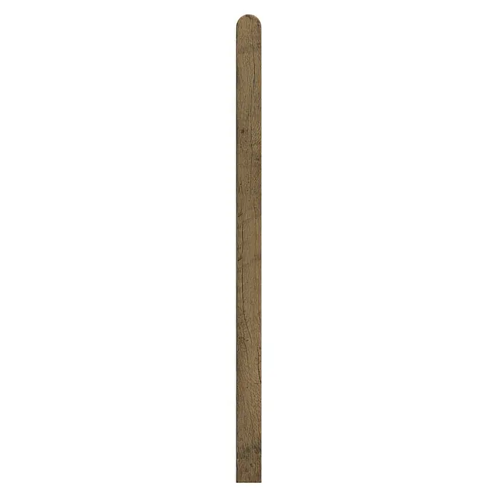 T & J Pfosten - 9 x 9 x 165 cm, Braun - Die Nahaufnahme zeigt die Maserung eines warm getönten Holzbrett, dessen natürliche Details und Texturen hervorgehoben werden.