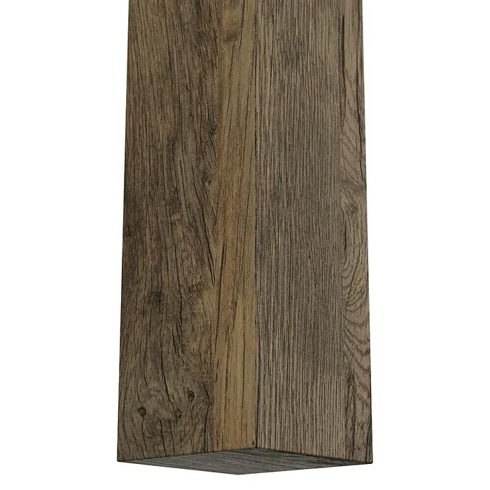 T & J Pfosten Nor - 9 x 9 x 110 cm, Passend für: Nor-Serie, Braun - Nahaufnahme eines Holzfurniers mit einer deutlichen Holzmaserung. Ideal für Möbel oder Innenausbau.