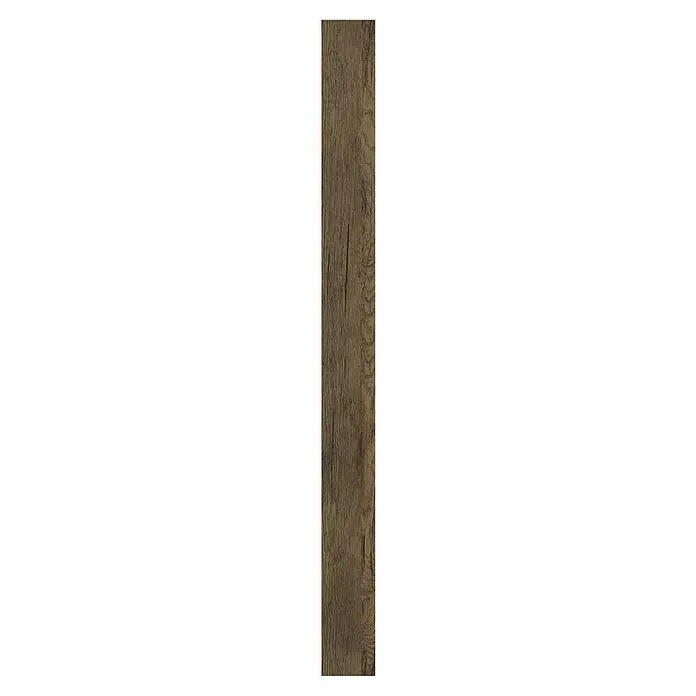 T & J Pfosten Nor - 9 x 9 x 110 cm, Passend für: Nor-Serie, Braun - Nahaufnahme eines braunen Laminatbodens mit Holzmaserung. Perfekt für ein rustikales oder modernes Interieur und eine warme Atmosphäre.