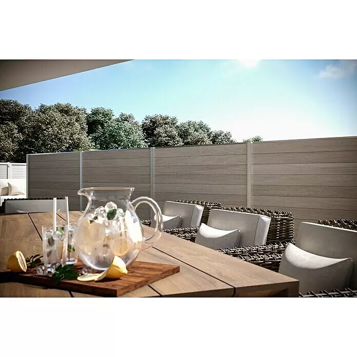 T & J Sichtschutzelement Elskop - 179 x 15 cm, Beige - Stimmungsaufnahme