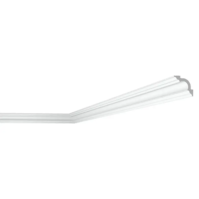 Nmc Decoflair Zierprofil Deckenleiste D8 - 2 Stk., 2 m x 50 mm x 50 mm, Extrudiertes Polystyrol (XPS) - Profilleiste aus weißem Kunststoff für Wand- und Deckendekoration. Elegantes Design für eine stilvolle Raumgestaltung.