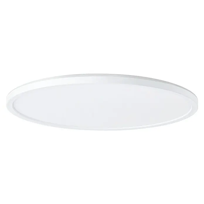 Brilliant LED-Deckenleuchte Tanida - 23 W, L x B x H: 42 x 42 x 2,6 cm, Weiß, RGBW, Rund - Nahaufnahme einer LED-Deckenleuchte mit schlichtem, runden Design für moderne Innenräume. Ideal für Wohn- und Arbeitsbereiche.