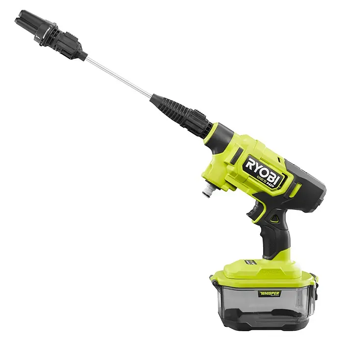 Ryobi ONE+ Akku-Hochdruckreiniger RY18PWX41A-0 - 18 V, Ohne Akku, Max. Druck: 41 bar - Akkupistole von Ryobi, ideal für Reinigungsarbeiten im Freien.