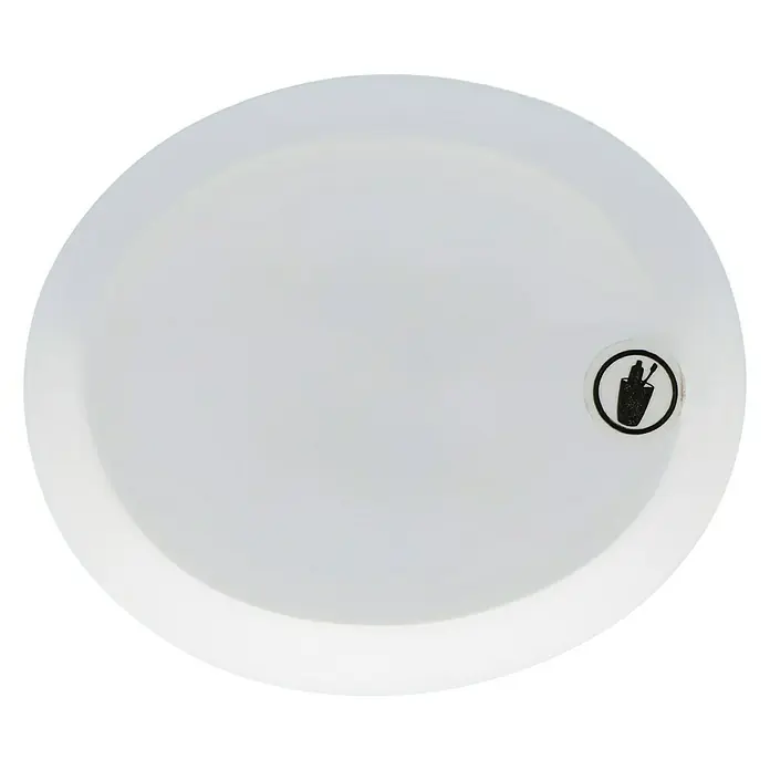 Venus Flakoni Zahnputzbecher - Weiß, Polyresin - Eine weiße Duschtasse mit einem kleinen Piktogramm, das auf die Verwendung von Badprodukten hinweist. Das schlichte Design fügt sich gut ins Badezimmer ein.
