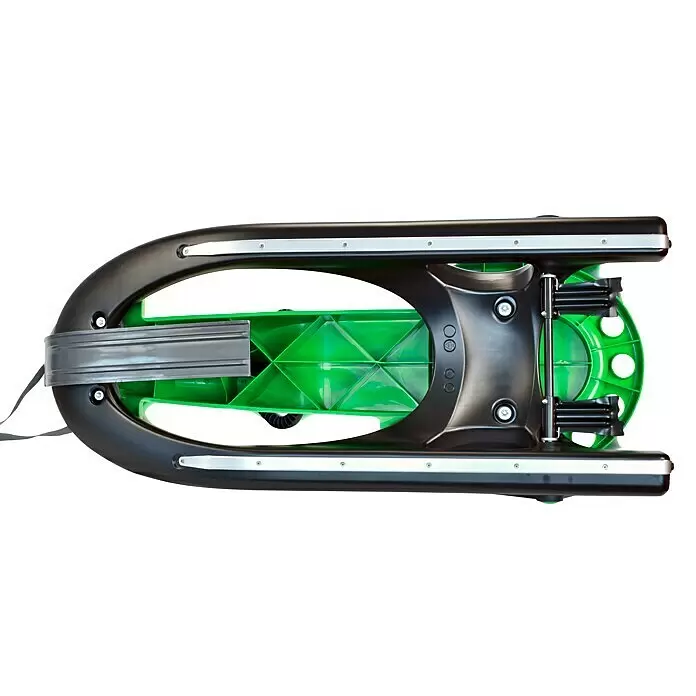 KHW Schlitten Snow Future - L x B: 117 x 50 cm, Belastbarkeit: 100 kg, Kunststoff, Grün - Ansicht von unten