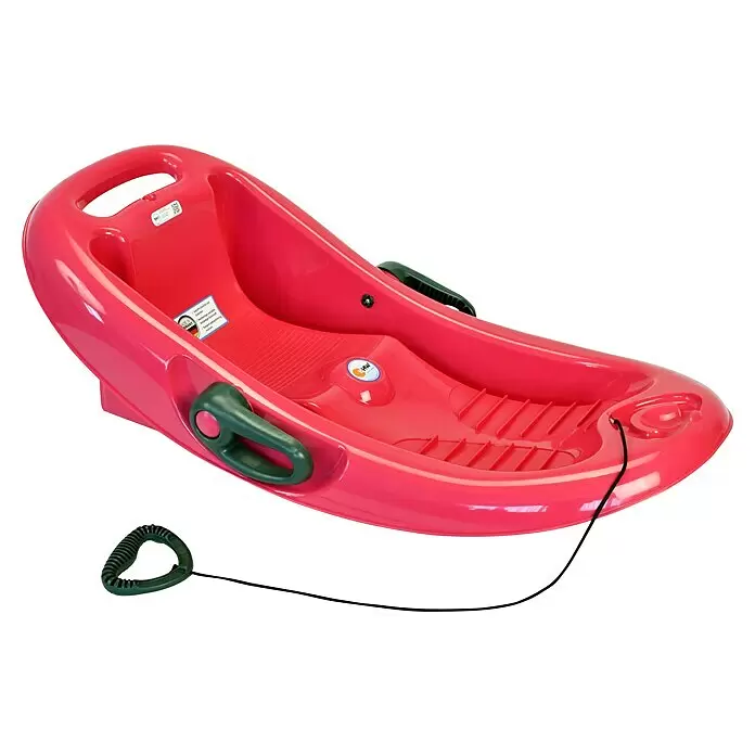 KHW Schlitten Snow Flipper - L x B: 98,5 x 51 cm, Belastbarkeit: 70 kg, Kunststoff, Anthrazit - Diagonale Ansicht