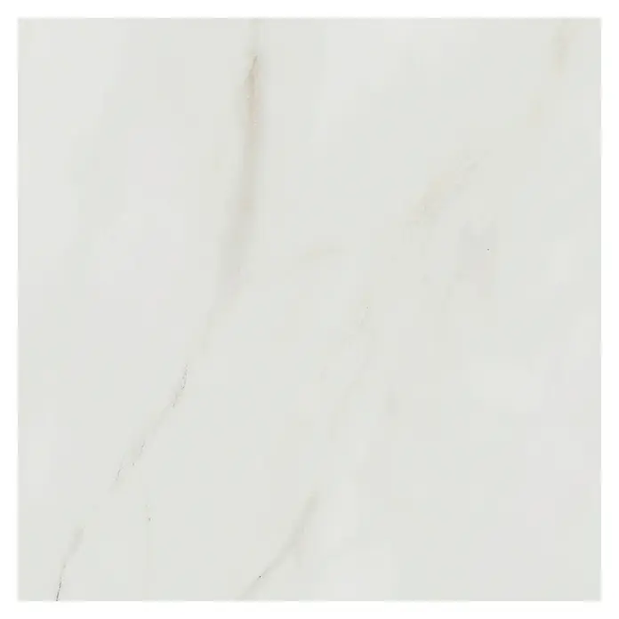 Feinsteinzeugfliese Calacatta Africa - 80 x 80 cm, Weiß, Glänzend - Elegante, großformatige Bodenfliese in Marmoroptik. Helle Farbgebung und subtile Maserung für ein edles Ambiente.