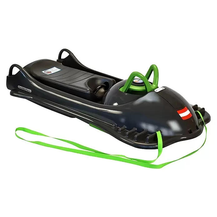 KHW Schlitten Mountain Racer - L x B: 106 x 53 cm, Belastbarkeit: 60 kg, Kunststoff, Anthrazit - Diagonale Ansicht