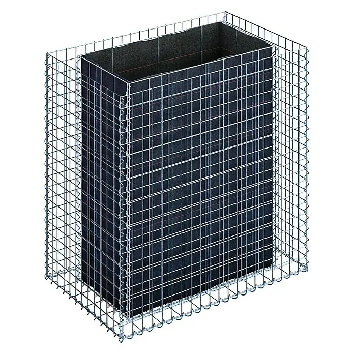 Gabiona Hochbeet MW 5x5 - 100 x 60 x 100 cm - Gabionen-Pflanzkübel mit Drahtgitter-Design. Ideal für den Außenbereich, robust und dekorativ für Garten und Terrasse.