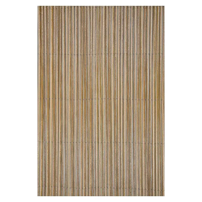 Nortene Ocultación de mimbre Fency Wick - L x Al: 3 x 1 m, Plástico, Marrón - Una toma detallada de una pantalla de caña, destacando la textura y el patrón de los materiales naturales. Ideal para fondos y texturas.