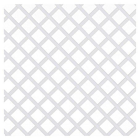 Celosía PVC 48 mm (An x Al: 1 x 2 m, Blanco)