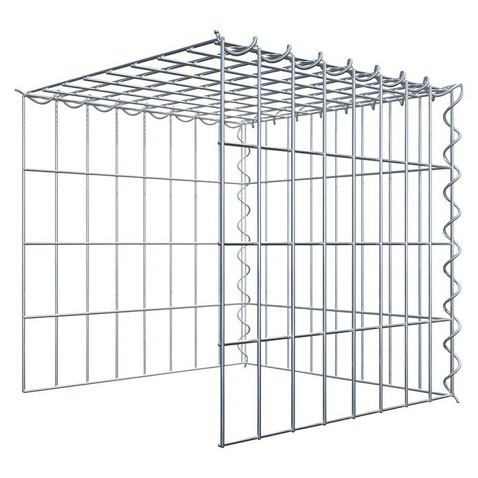 Gabiona Gabione Typ 4 (Zum Anbau in Länge & Höhe, 40 x 40 x 40 cm, Stahl, Maschenbreite: 50 mm, Maschenhöhe: 100 mm, Spirale) | BAUHAUS